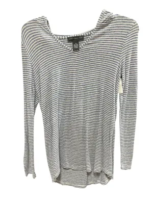Modular Attachment System Athletic Sweatshirt Hoodie By Joan Vass In Blue & White, Size: Xs