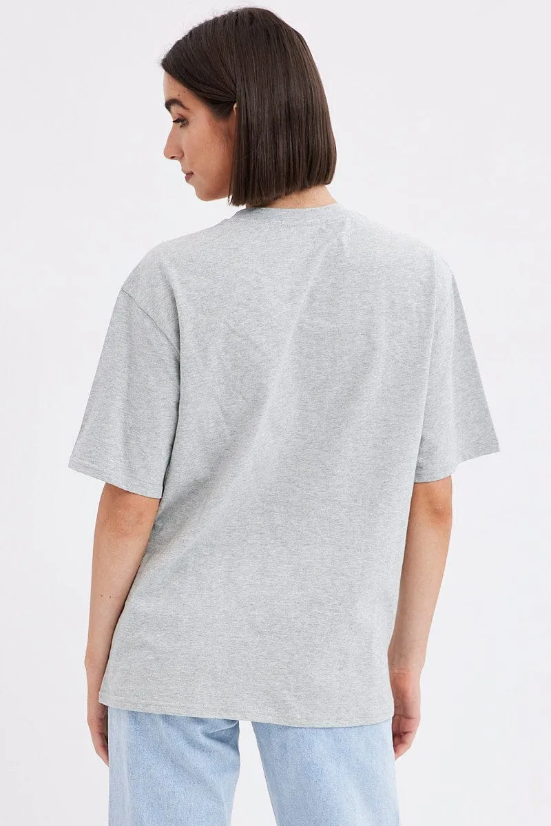 Holiday Outfit Grey T-Shirt Short Sleeve Crew Neck Indianapolis