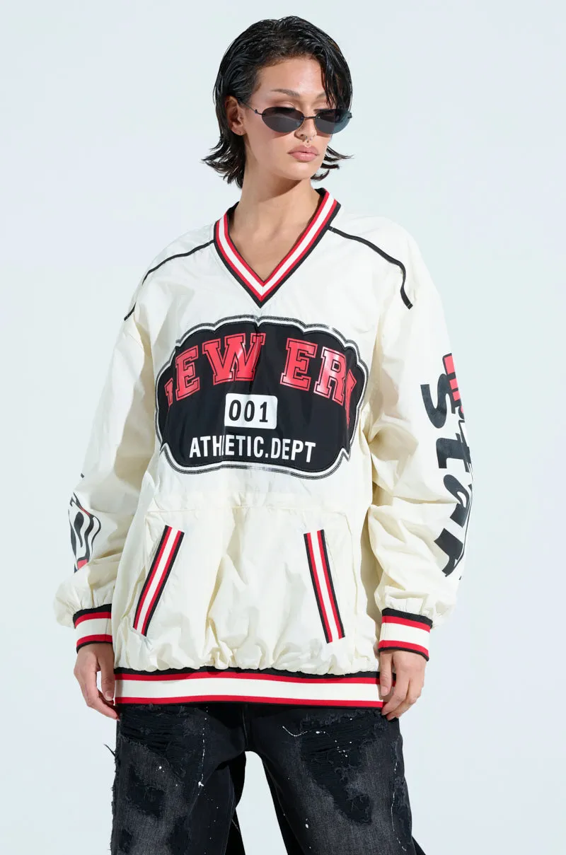NO BIGGIE OVERSIZED NYLON SWEATSHIRT product stud toughness