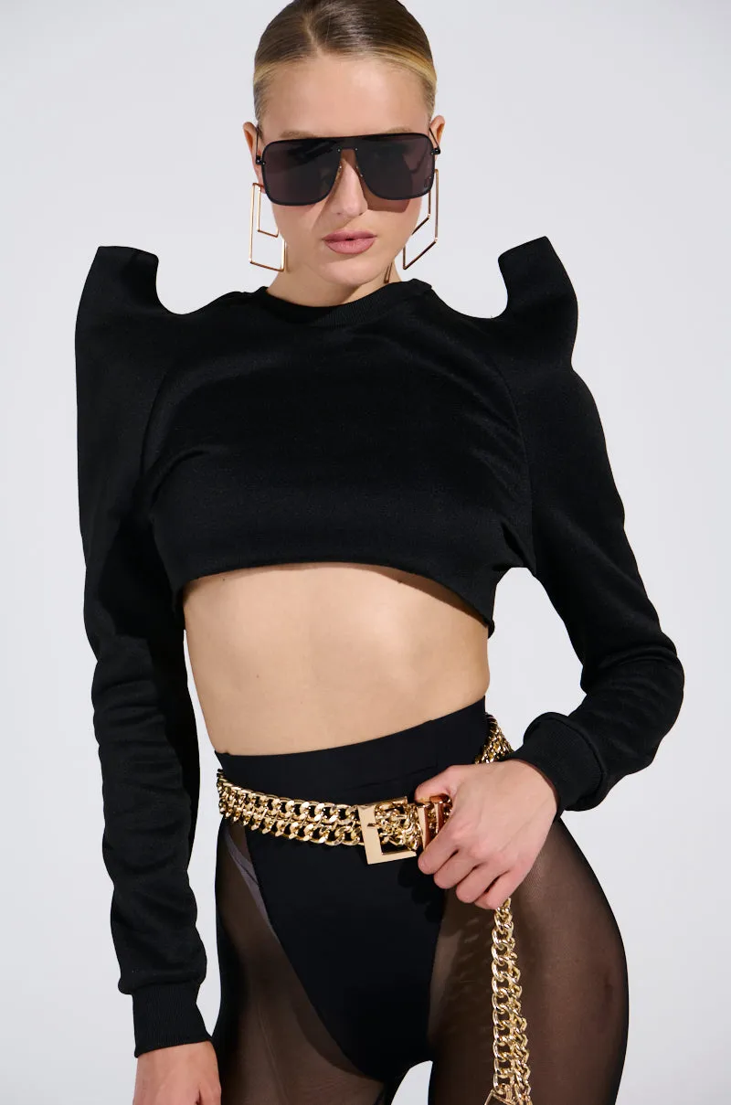 product chain toughness product business casual suitability HAVE FUN CROP SWEATSHIRT