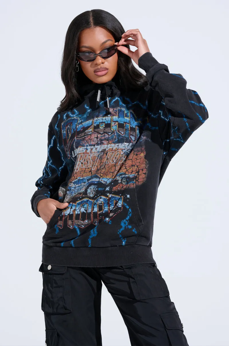 THUNDERSTRUCK HOODED SWEATSHIRT Versatile Outfit Weekend Relaxed