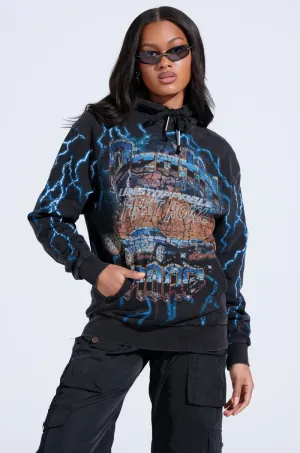 Soft Texture product terry cloth absorbency THUNDERSTRUCK HOODED SWEATSHIRT