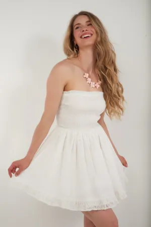 Robe mini avec haut ??lastique - CD3996 - (E-A16) Sheer Glam Timeless Fashion Wear