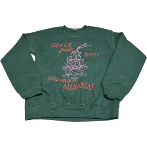 Sweatshirt Crewneck By Gildan In Green, Size: S New Yorker Raw Linen