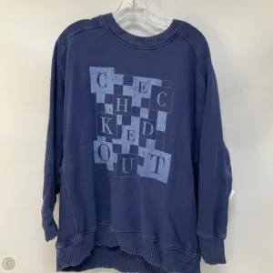 WrinkleFreeFabric Sporty Design Sweatshirt Crewneck By Aerie In Blue, Size: Xl