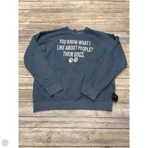 Sweatshirt Crewneck By Cme In Blue, Size: S Activewear Clothing SmoothInnerLining