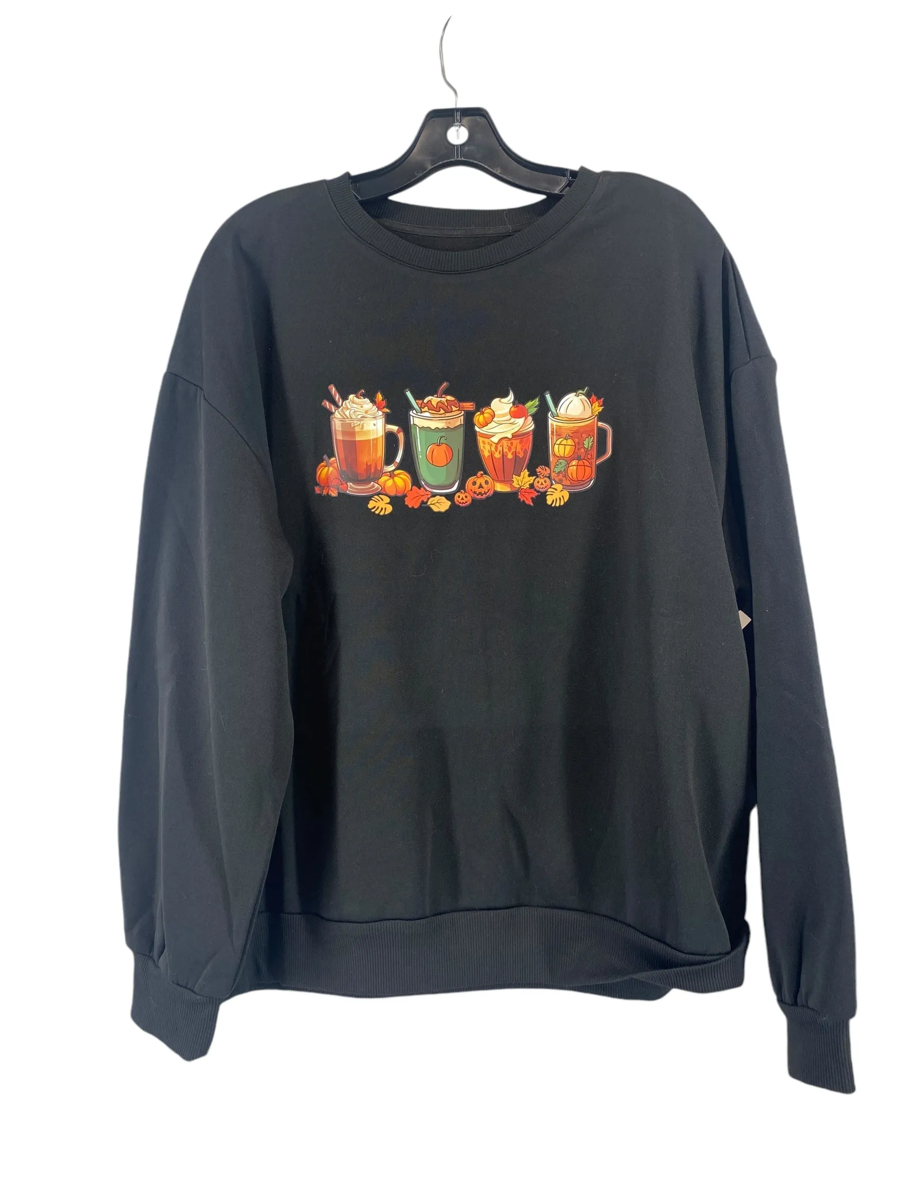 Sweatshirt Crewneck By Shein In Black, Size: Xl Modern Boots Breathable Fit