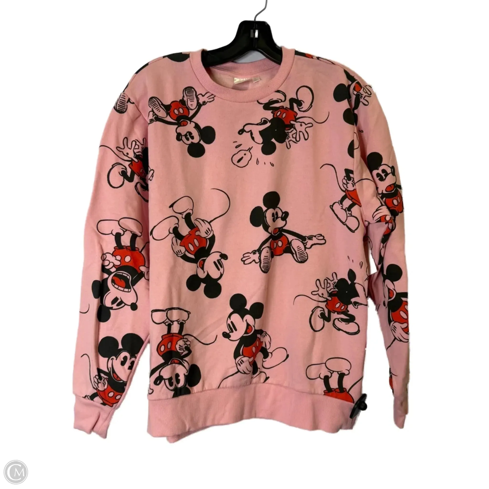 Weekend Look Travel Light Sweatshirt Crewneck By Disney Store In Pink, Size: M