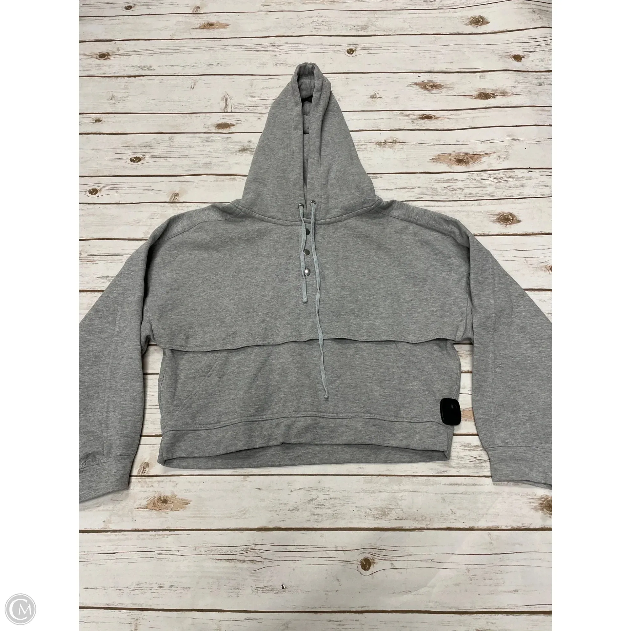 Sweatshirt Hoodie By Daily Practice By Anthropologie In Grey, Size: M Glitter Fit