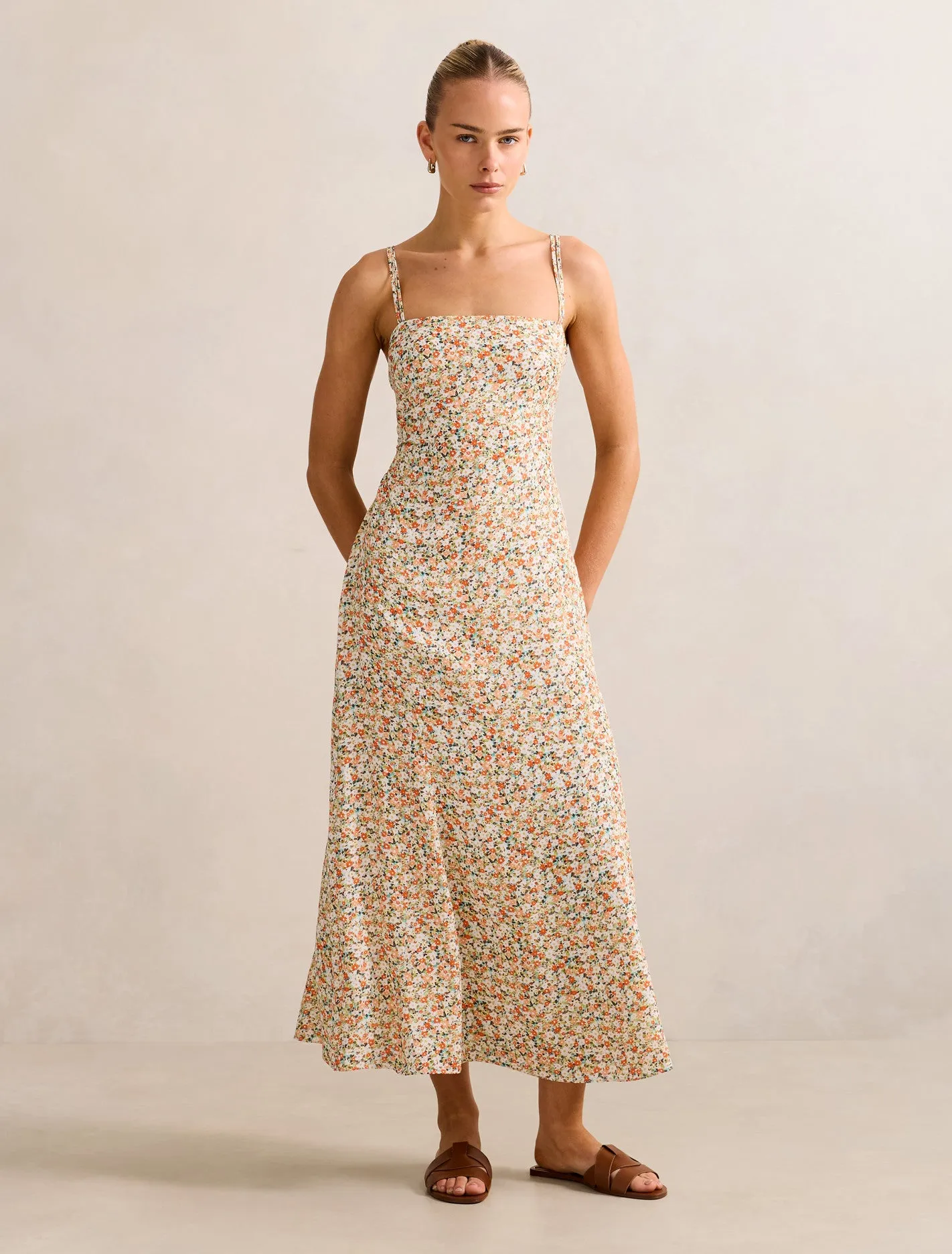 Season Proof Heat Wave Georgina Strappy Midi Dress