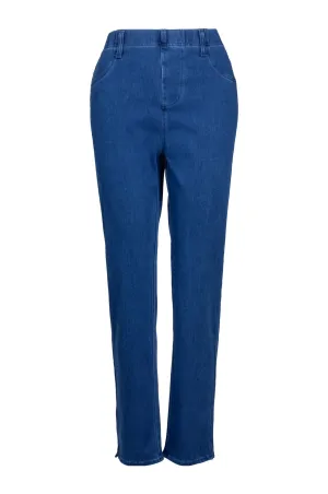 Wonder Stretch Denim Short Jeans | MID BLUE | 6942B1 Basic Outfit Comfy Option