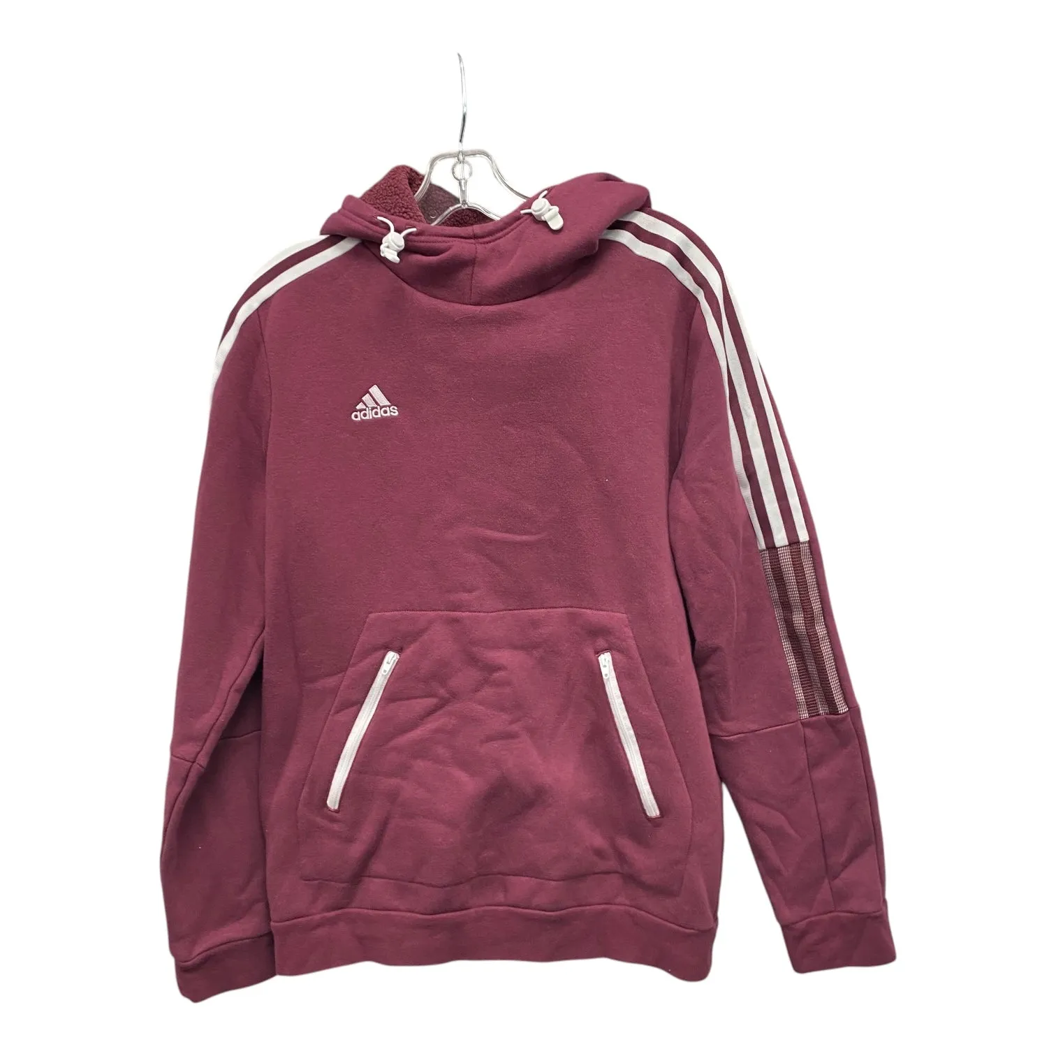 World Tone Fairy Touch Athletic Sweatshirt Hoodie By Adidas In Red, Size:L