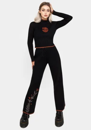 Foxfire Embroidered Knit Joggers SoftCottonBlend Ripstop Texture