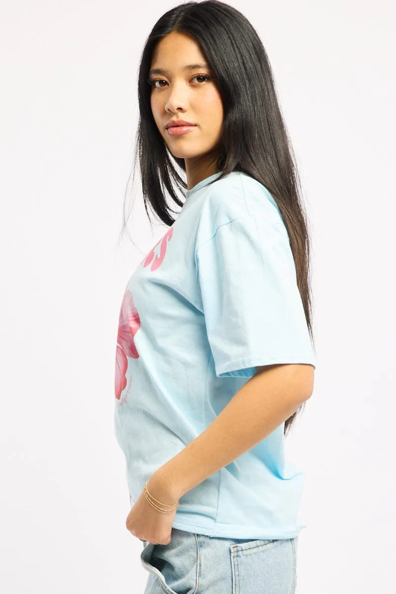 Street Ready Blue Graphic Tee Short Sleeve