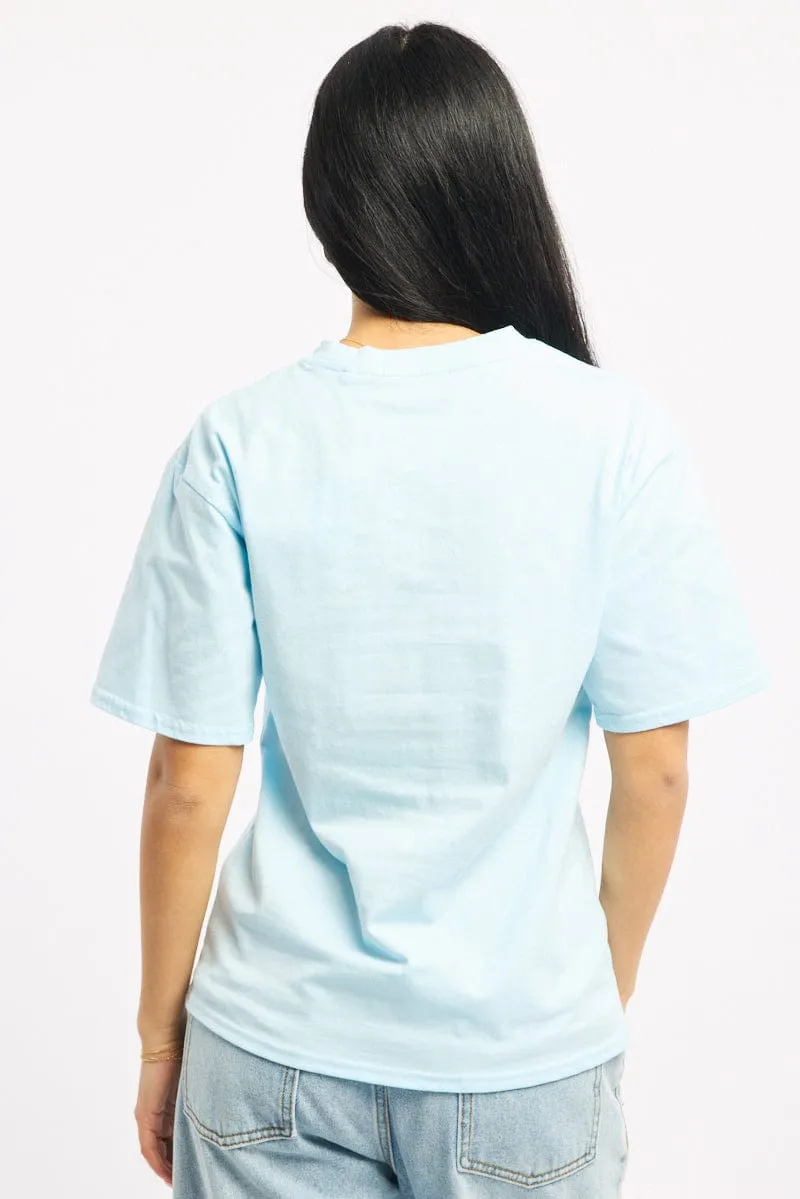 Versatile Wear Blue Graphic Tee Short Sleeve