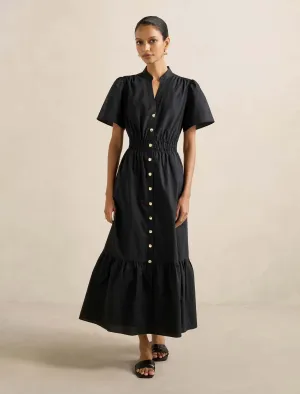 Eleanor Petite Button Down Midi Dress Sophisticated Look Work Attire