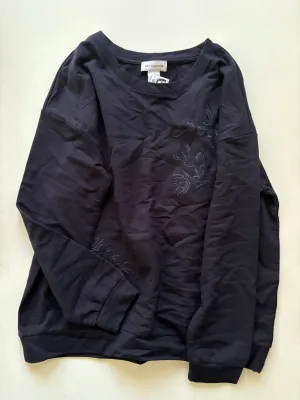 All Day Sweatshirt Crewneck By Liz Claiborne In Blue, Size: L