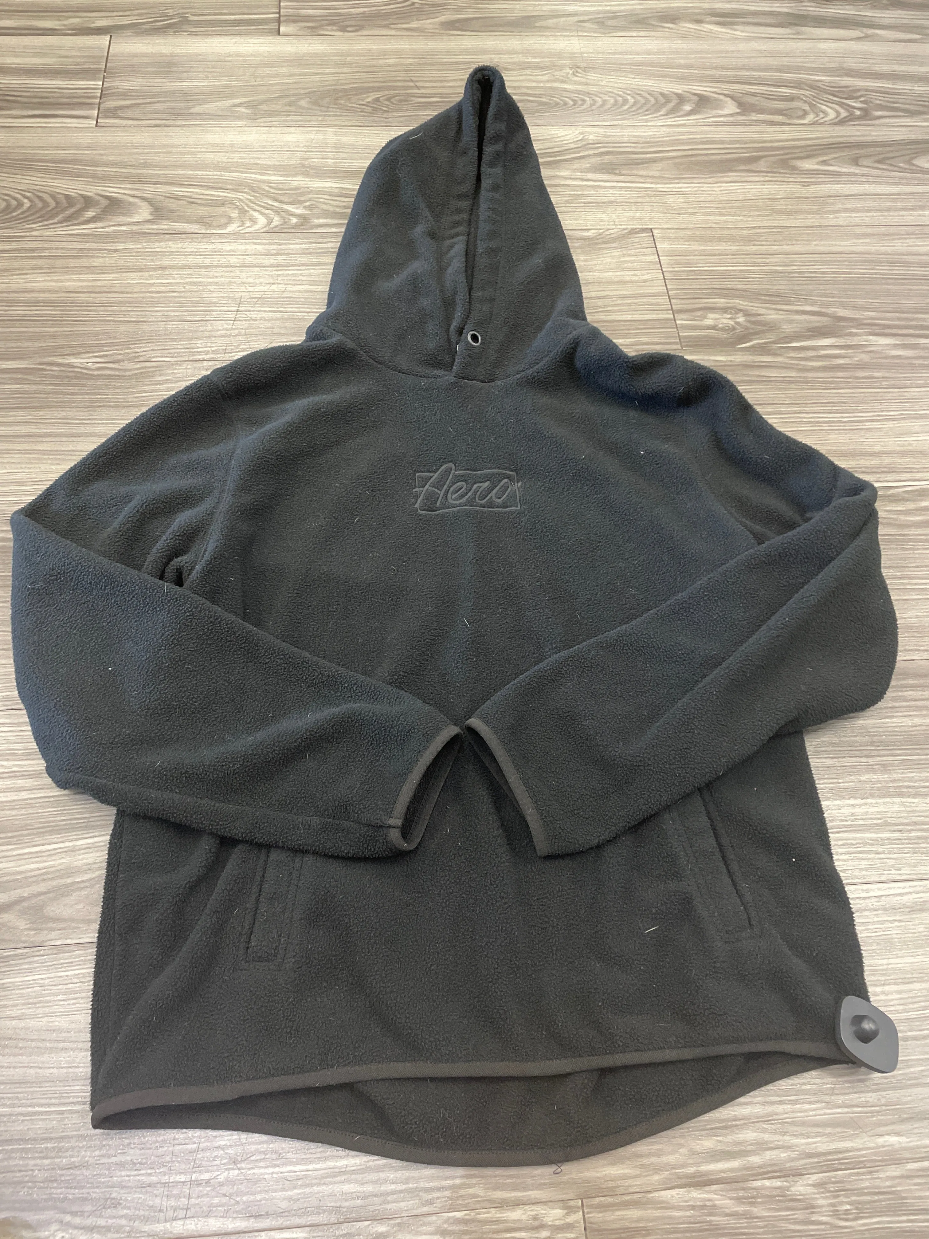 FlexibleFit Soft Blouse Black Sweatshirt Hoodie Aeropostale, Size L