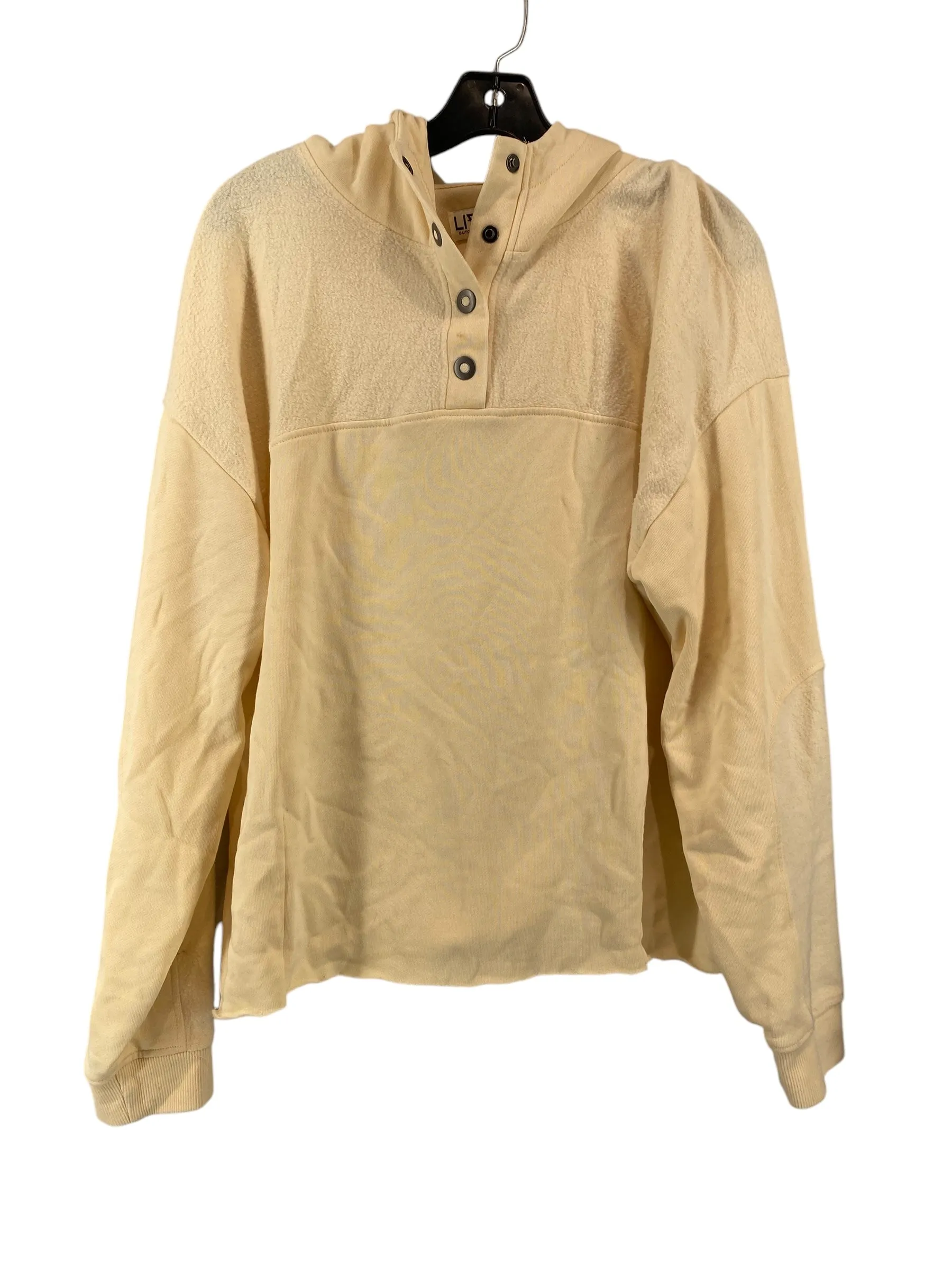 Sweatshirt Hoodie By Clothes Mentor In Cream, Size: L LowMaintenanceFabric Chic Accessory
