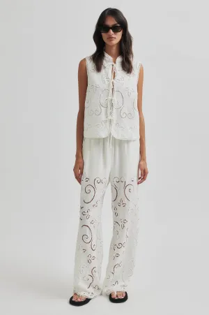 Vilma Trousers Layered Hem Details SweatAbsorbingTexture