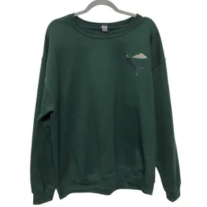 Sweatshirt Crewneck By Gildan In Green, Size: L MultiPocket System