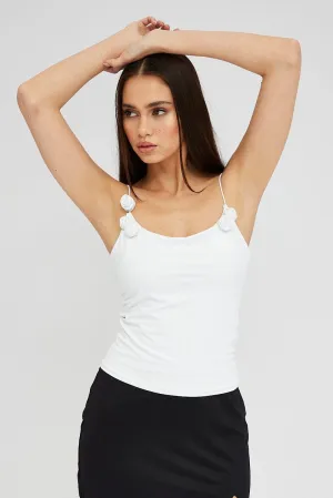 White Top Crop Strap Corsage ZeroWaste Production
