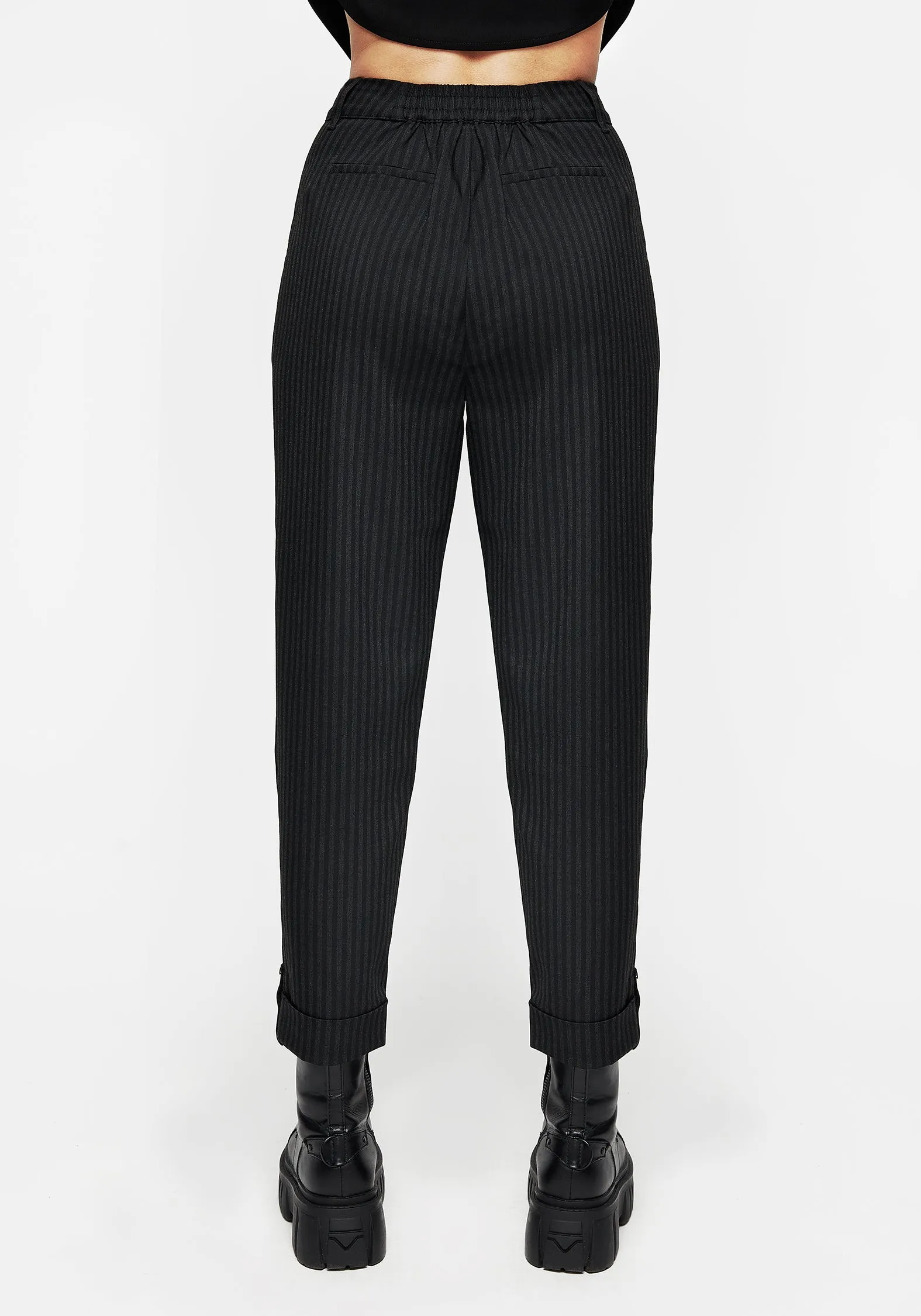 Nevermore Pinstripe Tailored Trousers AllDayComfort