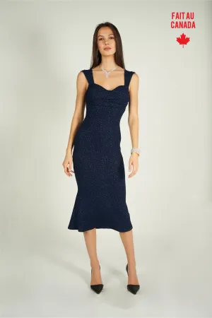 Wind Song Robe midi brillante - IZAR - (R-B14) - VENTE FINALE