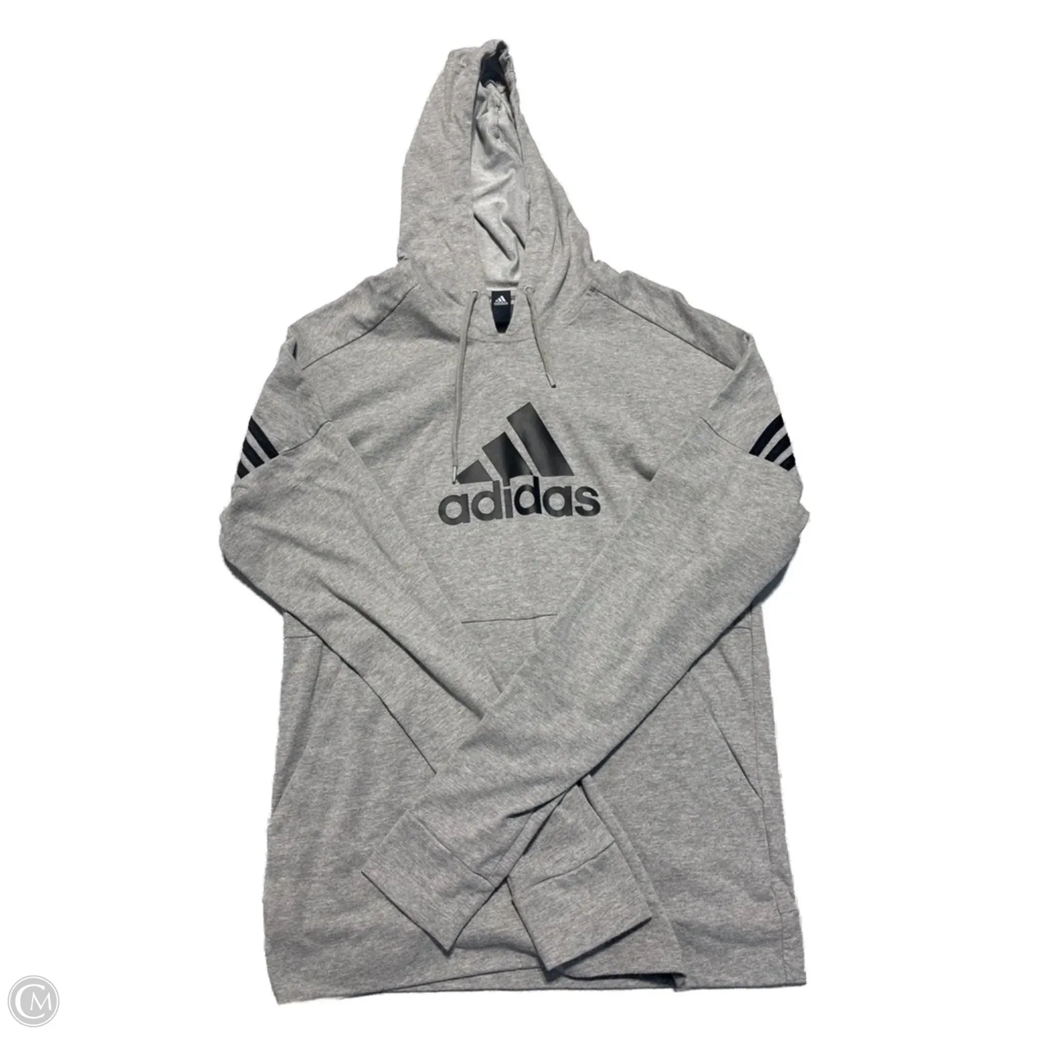 Athletic Sweatshirt Hoodie By Adidas In Grey, Size: S Layering Wear Trans Glow