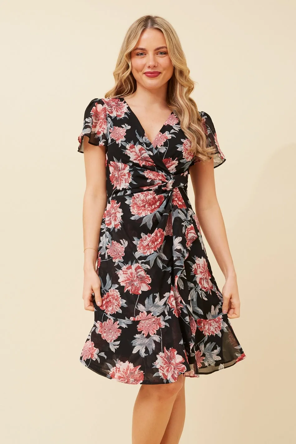 Poise Fit sporty wear PATTI FLORAL WRAP DRESS