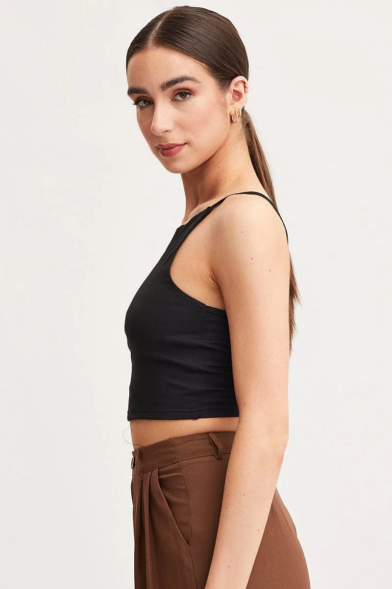 Cool Frame Urban Pulse Black Singlet Top Sleeveless
