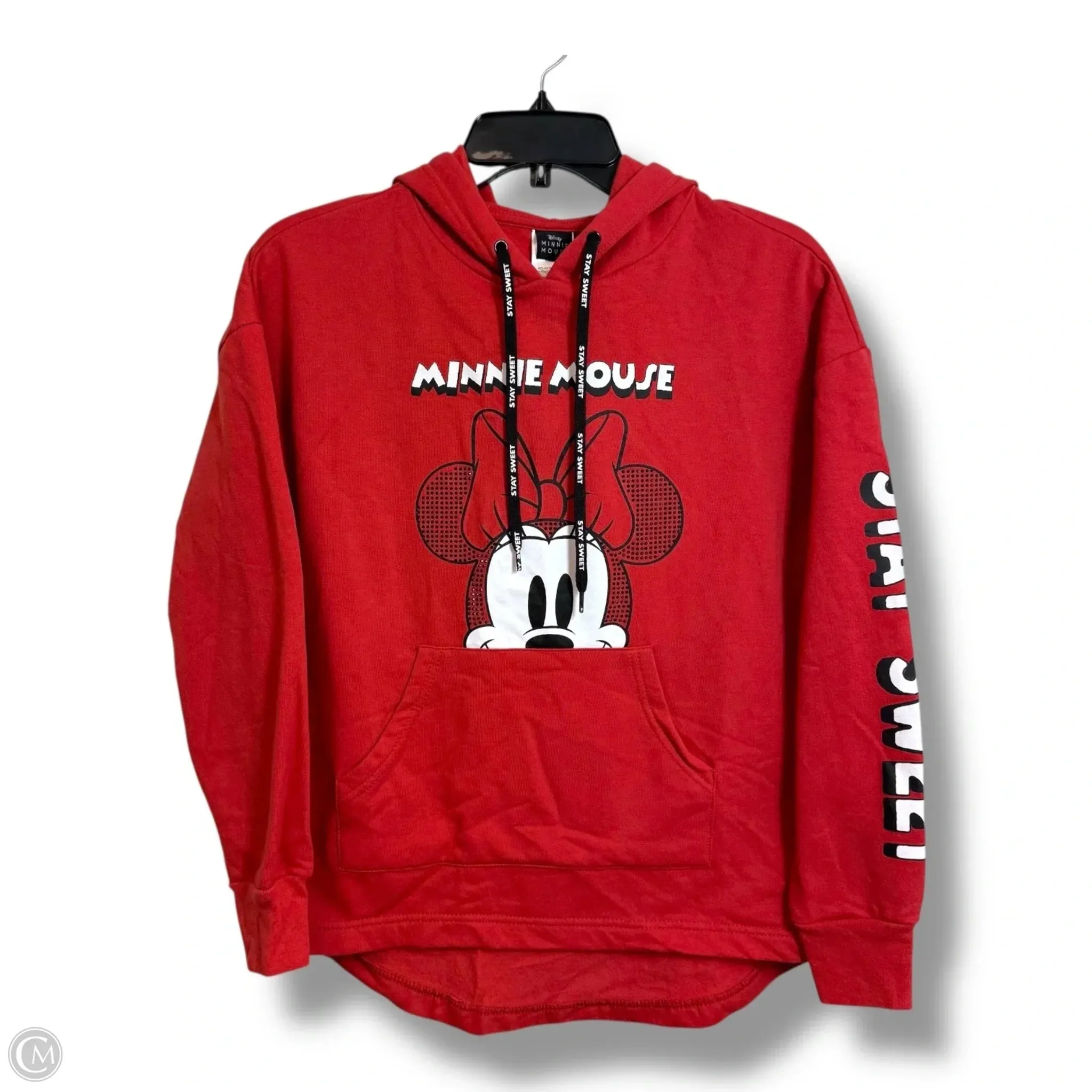 Minnie Mouse Sweatshirt Hoodie By Disney Store In Red, Size: S Firm Leather