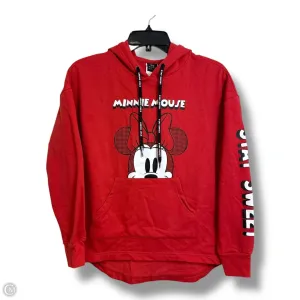 Minnie Mouse Sweatshirt Hoodie By Disney Store In Red, Size: S Firm Leather