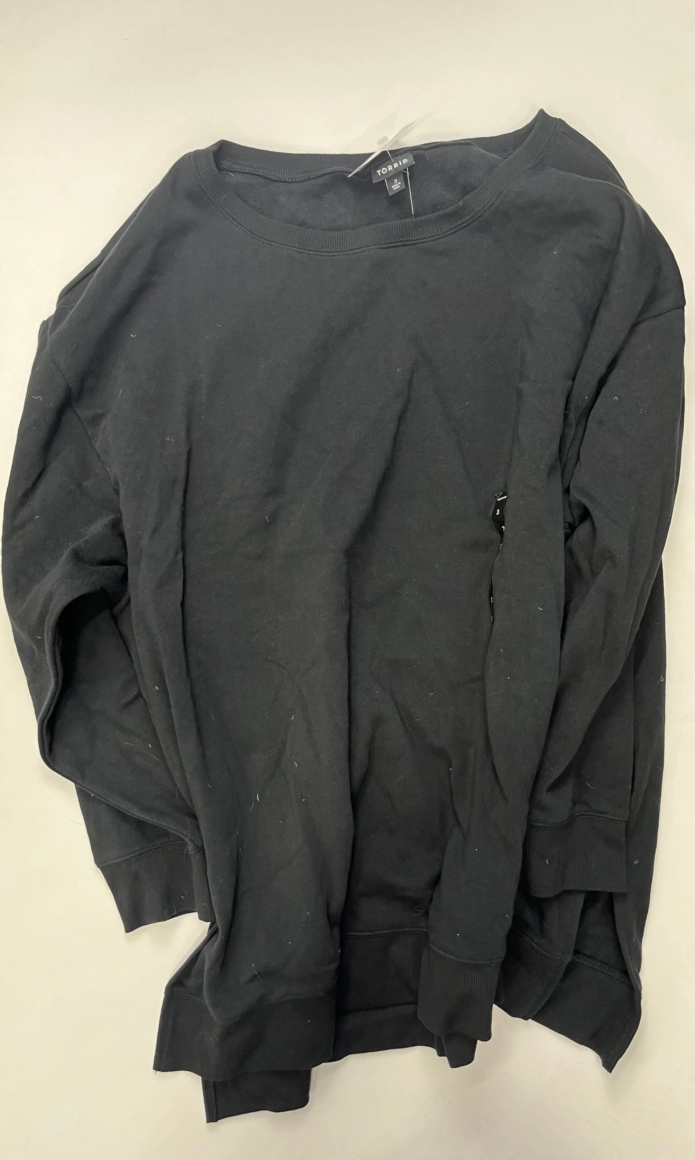 Comfortable Shoes Breathable mesh lining Black Sweatshirt Crewneck Torrid NWT, Size 3x