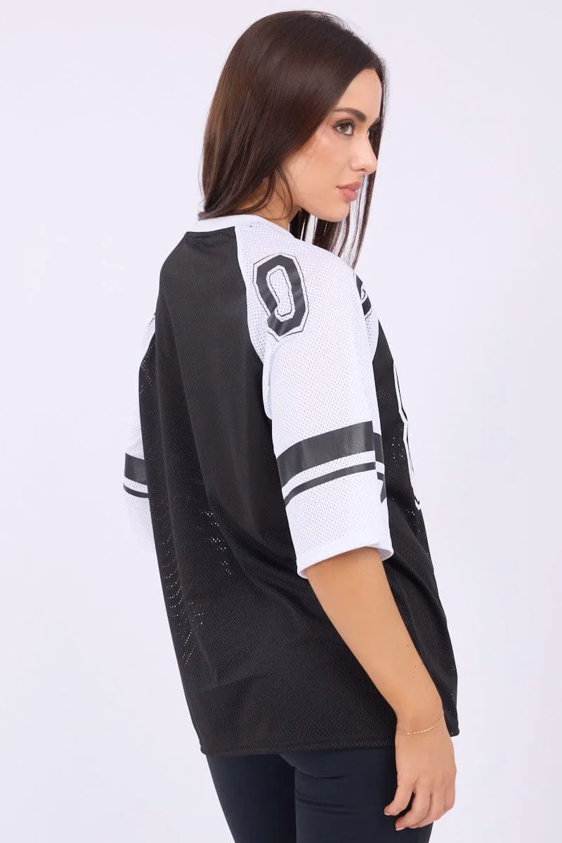 Non Iron Finish Black Sport Tee Short Sleeve