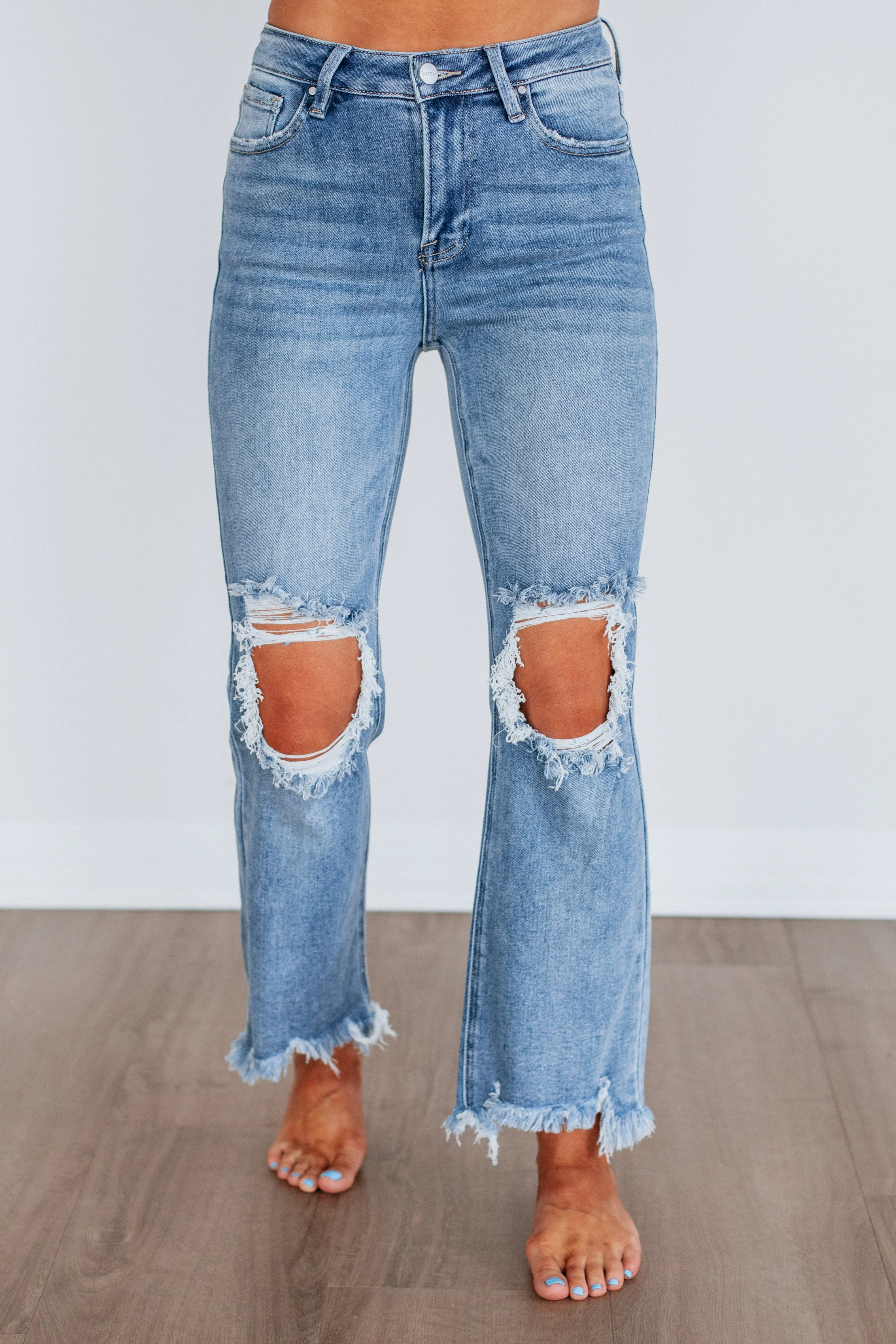 Rudy Risen Jeans - Medium Wash Seamless Pocket Design Family Style Elegant Traveler Gear Winter Warmth Smooth