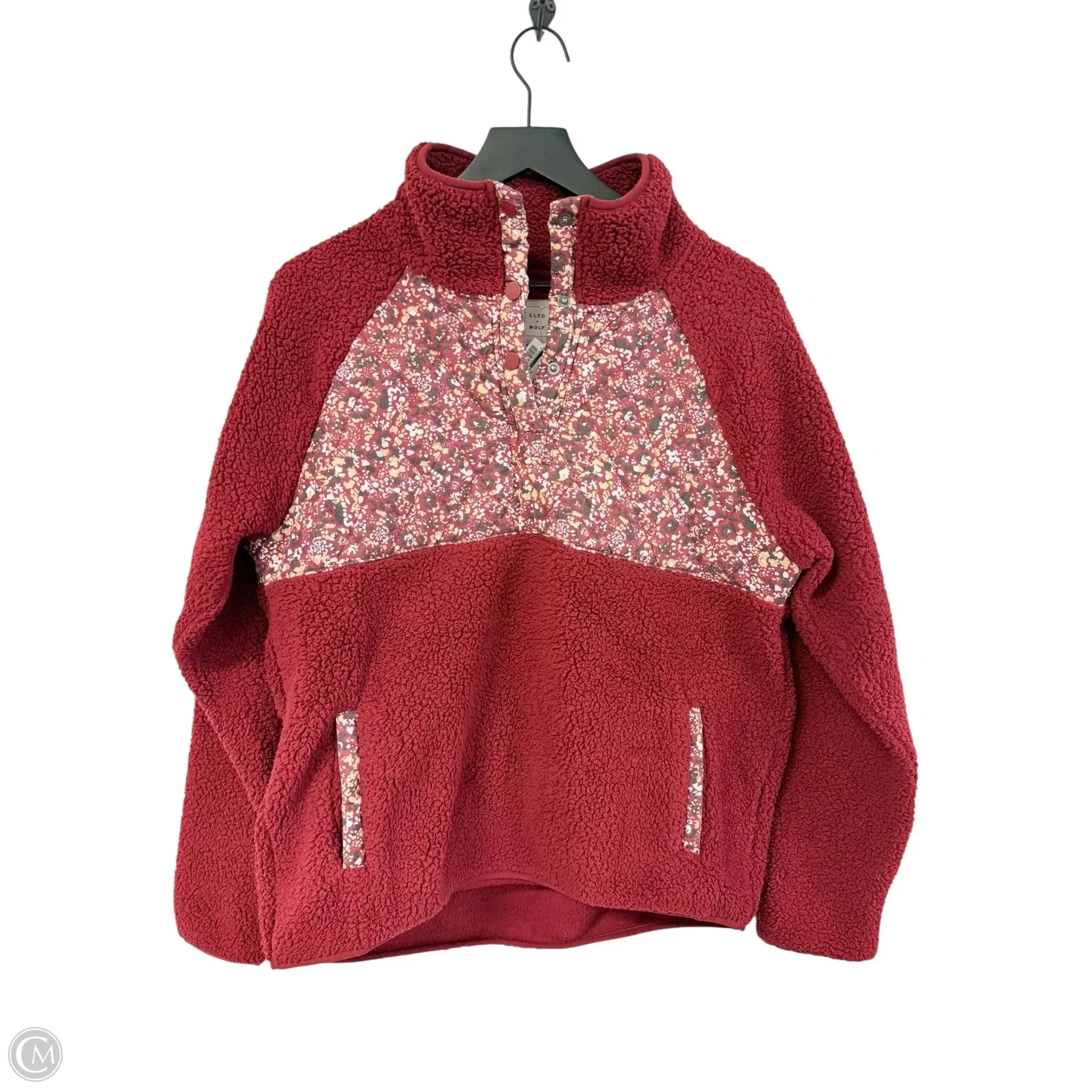 Comfy Fashion Sweatshirt Collar By Clothes Mentor In Red, Size: M