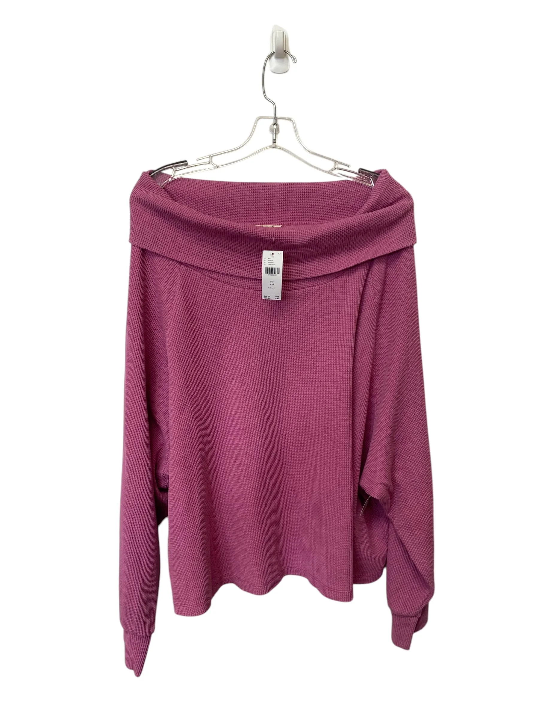 Daily Wear Sweatshirt Collar By Pilcro In Mauve, Size: 2x