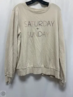 Sweatshirt Crewneck By Loft In Tan, Size: M Soft Flow