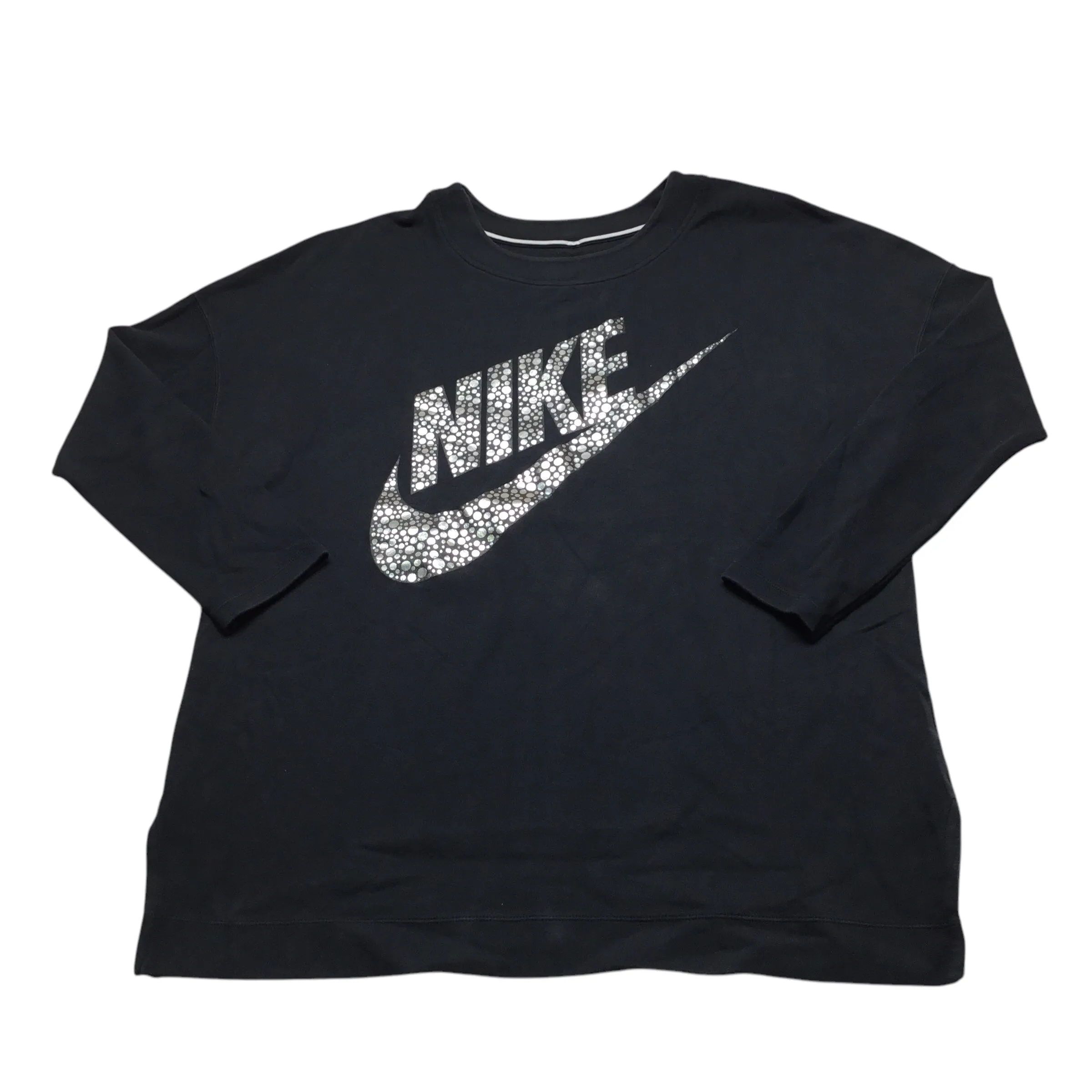 Athletic Sweatshirt Crewneck By Nike Apparel In Black, Size: L Soft Jersey Comfortable Wear