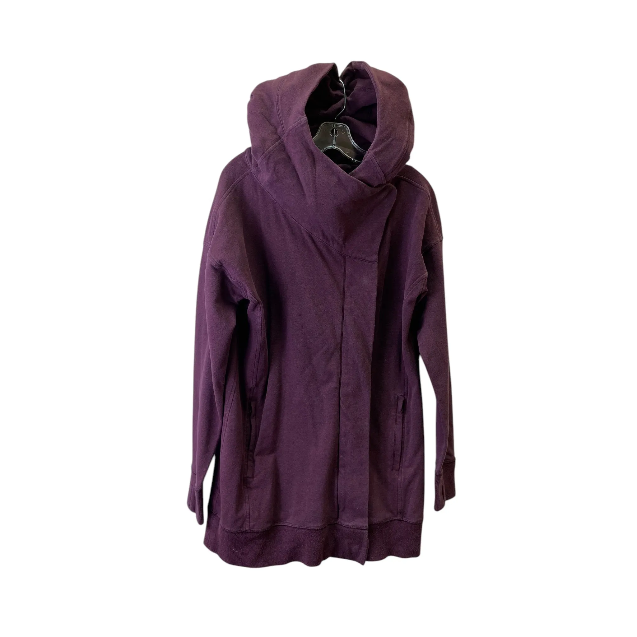 Athletic Sweatshirt Hoodie By Lululemon In Purple, Size:8 AntiStaticLining