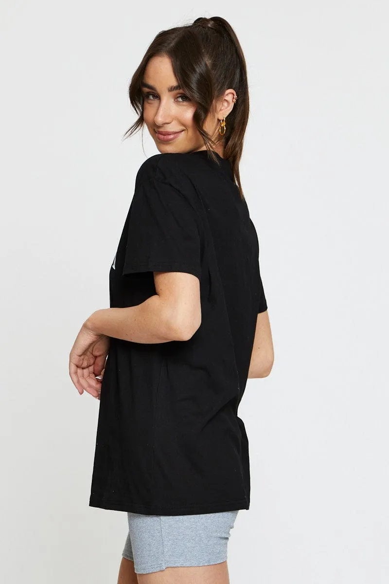 Black Graphic T-Shirt Short Sleeve Elite Core