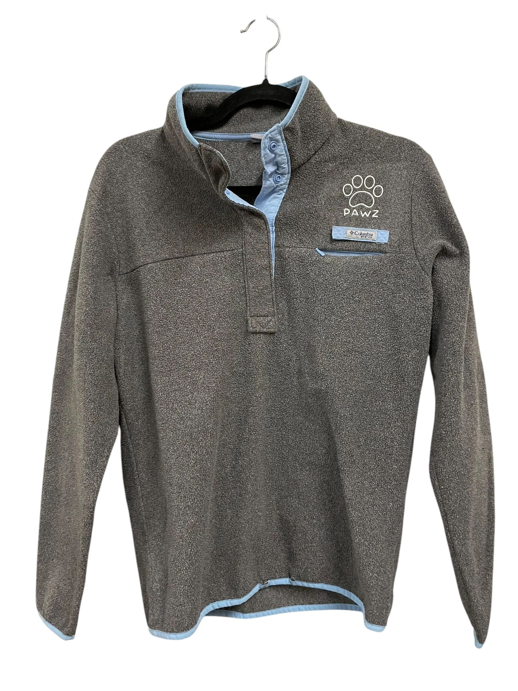 Mesh Glow EcoFriendly Dye Sweatshirt Collar By Columbia In Grey, Size: M