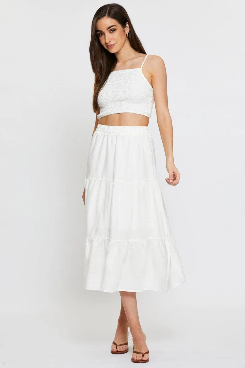 Cool Sweater White Singlet Top Sleeveless