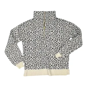 Peace Core Sweatshirt Collar By Loft In Black & White, Size:Xs