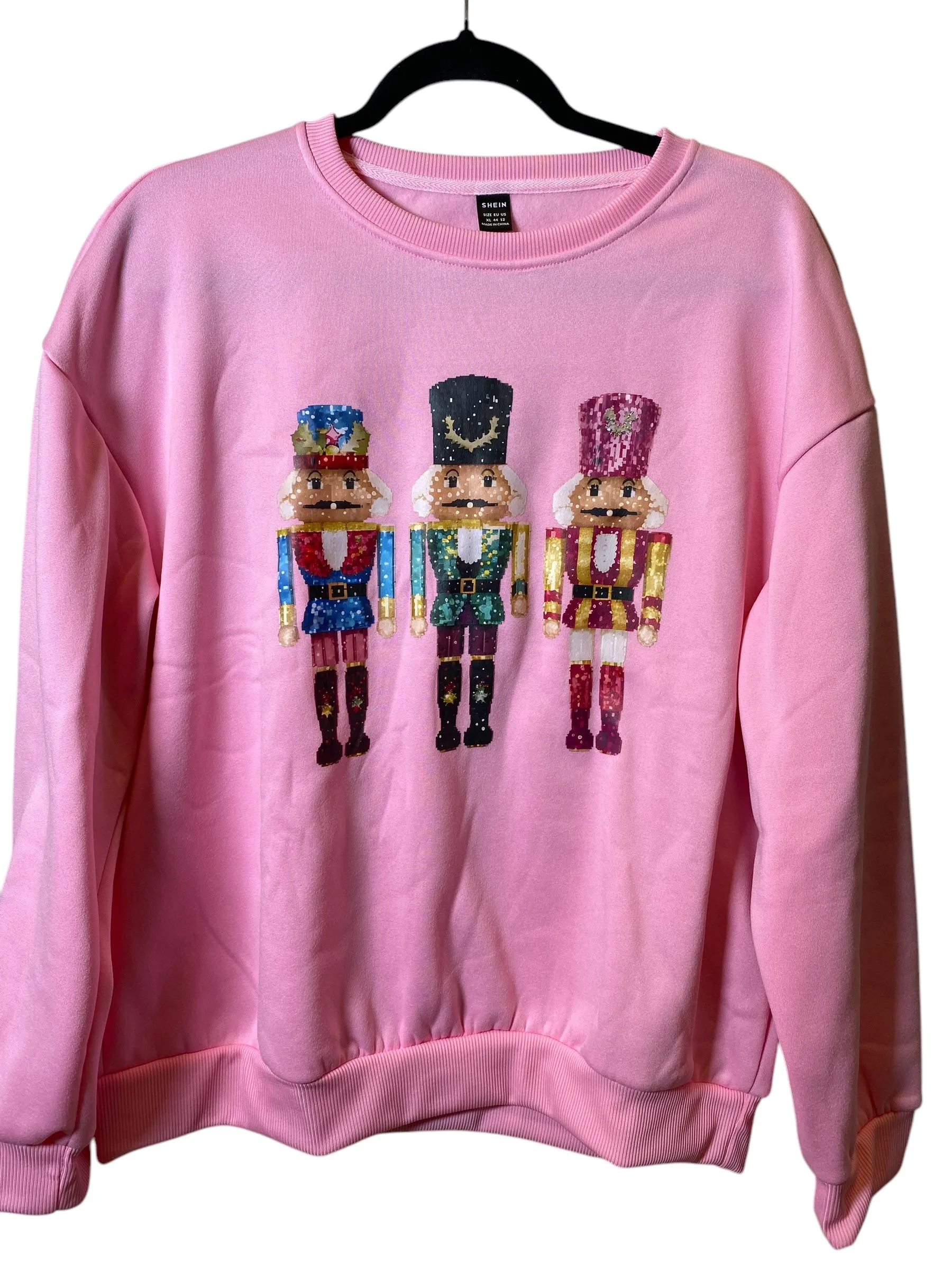 Sweatshirt Crewneck By Shein In Pink, Size: Xl Work Ready AbrasiveReinforcedZones