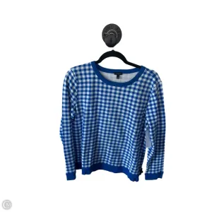 Sweatshirt Crewneck By Talbots In Blue & White, Size: M SmoothInnerLining