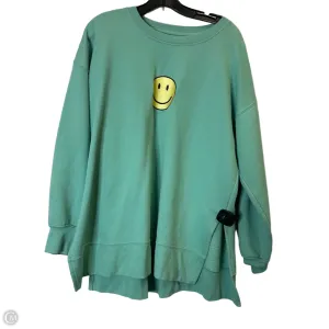 Sweatshirt Crewneck By Clothes Mentor In Teal, Size: Xl smooth zipper