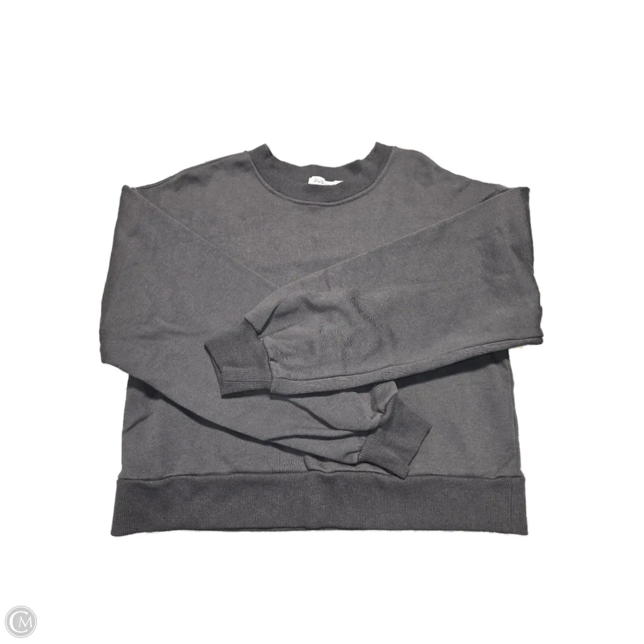 LightweightDesign Breezy Design Sweatshirt Crewneck By Just Fab In Grey, Size: L