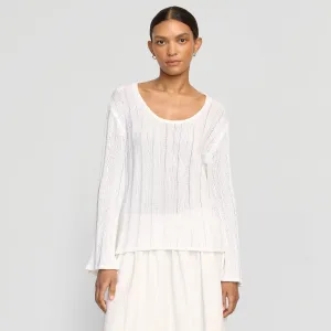 Seasonal Wear Leah Ribbed Scoop-Neck Sweater